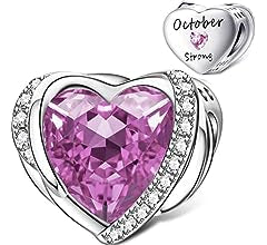 Heart Birthstones Bead charm