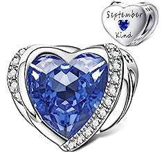 Heart Birthstones Bead charm
