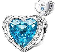 Heart Birthstones Bead charm