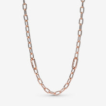Load image into Gallery viewer, 925 Sterling Silver Rose Gold ME Link Necklace