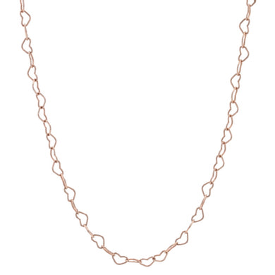925 Sterling Silver Rose Gold Plated Heart Necklace