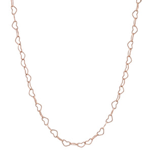 925 Sterling Silver Rose Gold Plated Heart Necklace