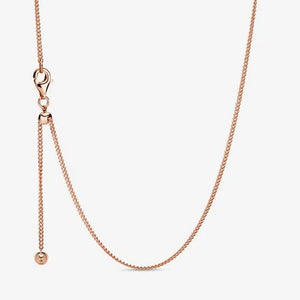 925 Sterling Silver RoseGold Classic  Necklace