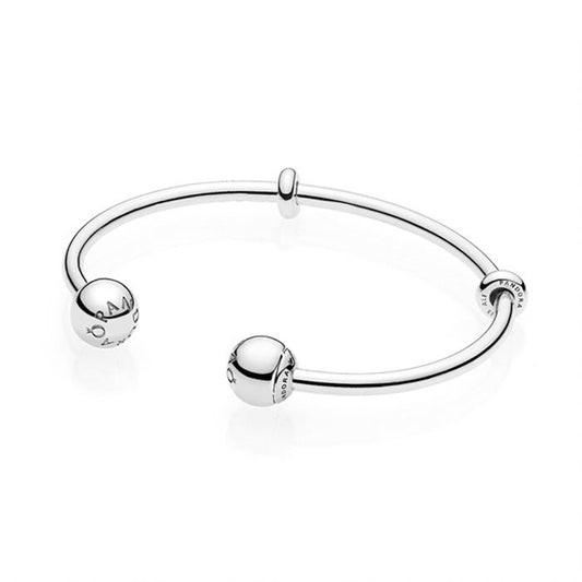 Open Plain Ball Cuff Bangle