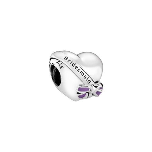 Bridesmaid Heart Bead Charm