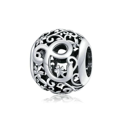 Alphabet Letter Flower bead Charm