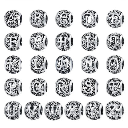 Alphabet Letter Flower bead Charm