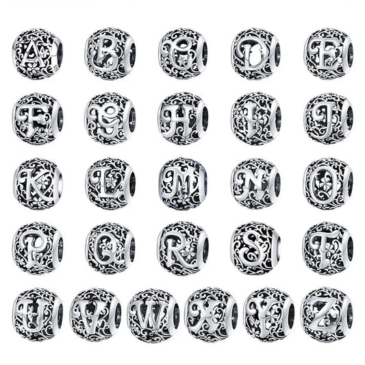 Alphabet Letter Flower bead Charm