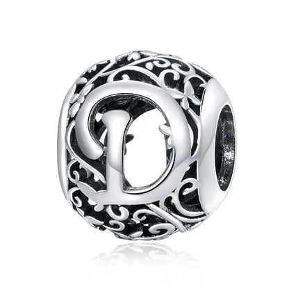 Alphabet Letter Flower bead Charm