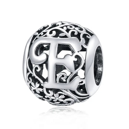 Alphabet Letter Flower bead Charm