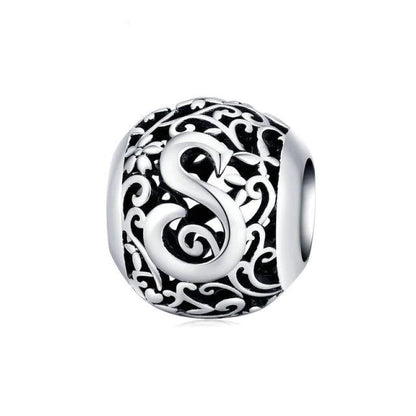 Alphabet Letter Flower bead Charm