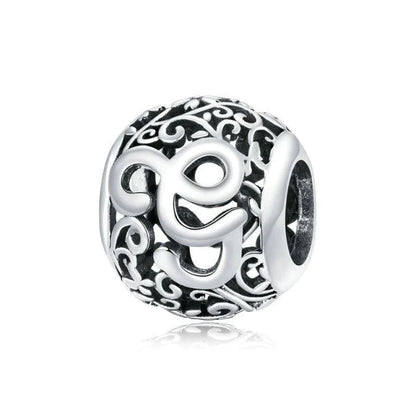 Alphabet Letter Flower bead Charm