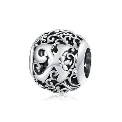 Alphabet Letter Flower bead Charm