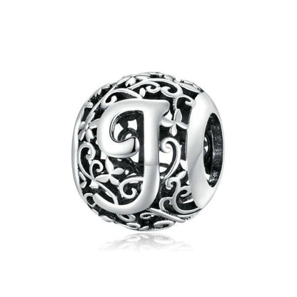Alphabet Letter Flower bead Charm