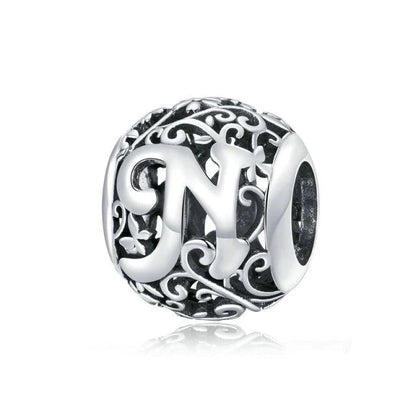 Alphabet Letter Flower bead Charm