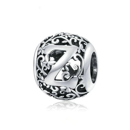 Alphabet Letter Flower bead Charm