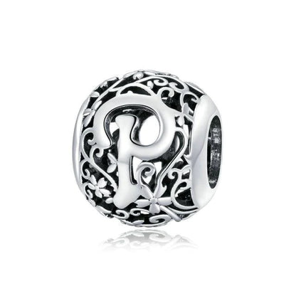 Alphabet Letter Flower bead Charm