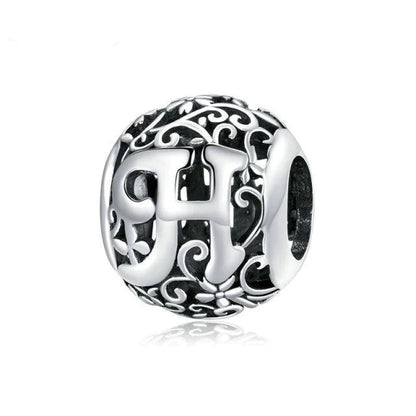 Alphabet Letter Flower bead Charm