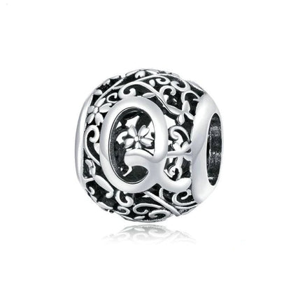 Alphabet Letter Flower bead Charm