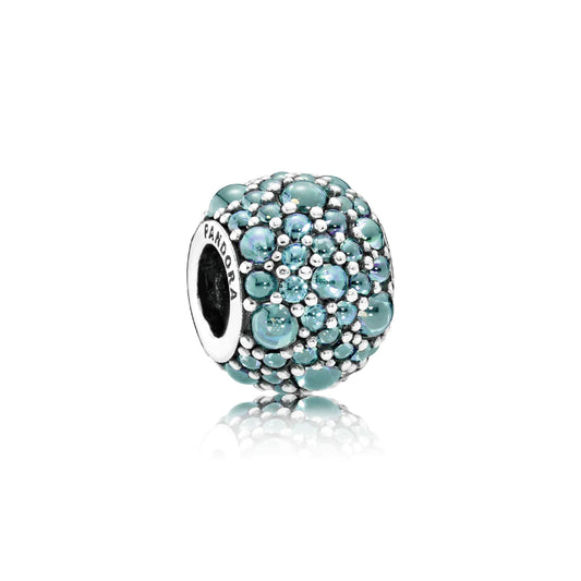Shimmering Teal CZ Droplets Bead Charm