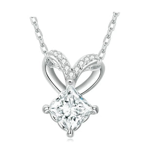 925 Sterling Silver Delicate CZ  Drop Necklace
