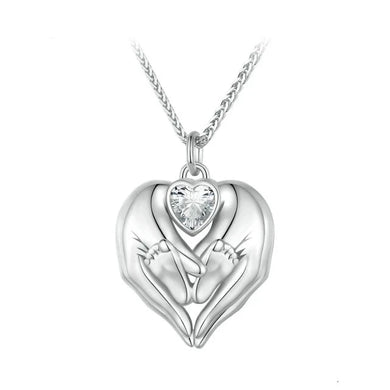 925 Sterling Silver Baby Heart Necklace