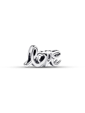 925 Sterling Silver Handwritten Love Bead Charm