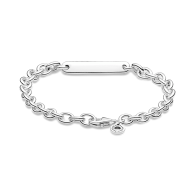 925 Sterling Silver Bar Link Bracelet