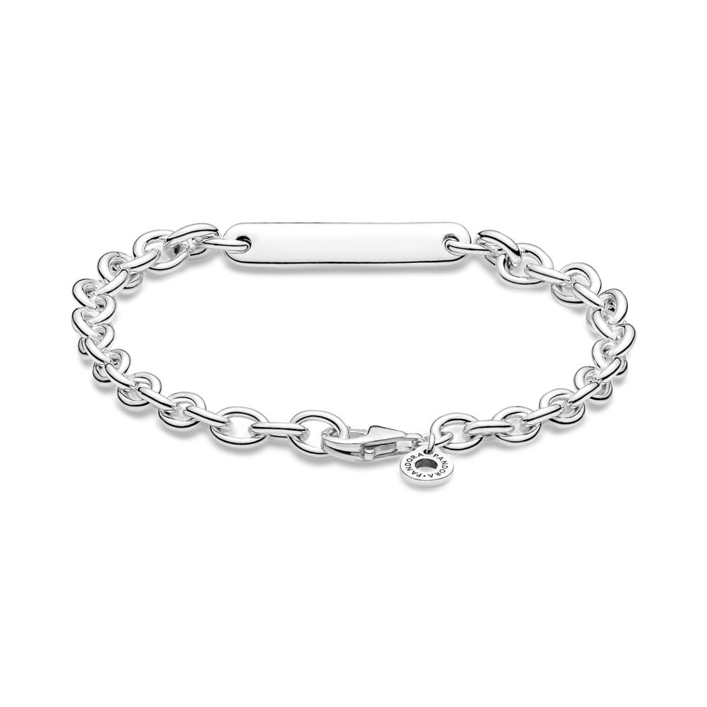 925 Sterling Silver Bar Link Bracelet