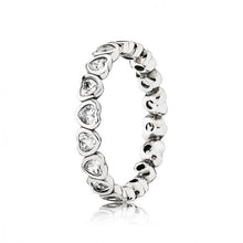 Load image into Gallery viewer, 925 Sterling Silver CZ Heart Ring
