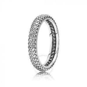 925 Sterling Silver CZ Double Band  Ring