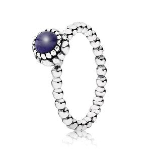Blue Bead Ring