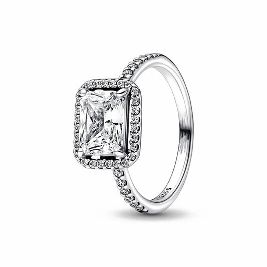 Elegant CZ Rectangle Ring