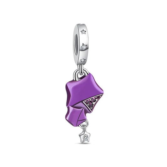 Purple Enamel Star Dangle Charm