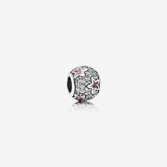 CZ Pink Stars Bead Charm