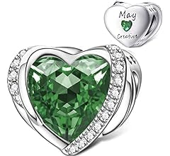Heart Birthstones Bead charm