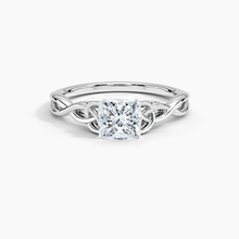 Load image into Gallery viewer, 925 Sterling Silver Square Cz Vintage Celtic Knot Ring