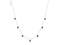 Load image into Gallery viewer, 925 Sterling Silver Black Bead Necklace
