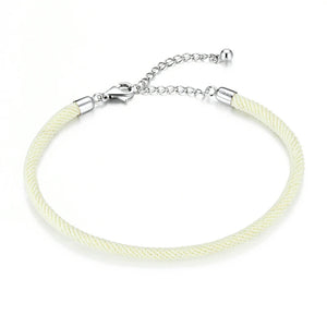 925 Sterling Silver  Rope Adjustable Charm  Bracelets