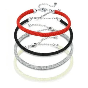 925 Sterling Silver  Rope Adjustable Charm  Bracelets