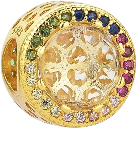 GOLD Sparkling Bead Charm