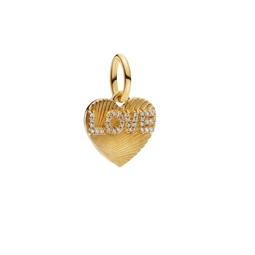 Yellow Gold  Love Heart Charm