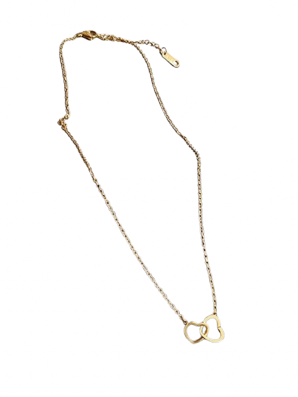 18k Gold Plated Stainless Steel Intwined Heart