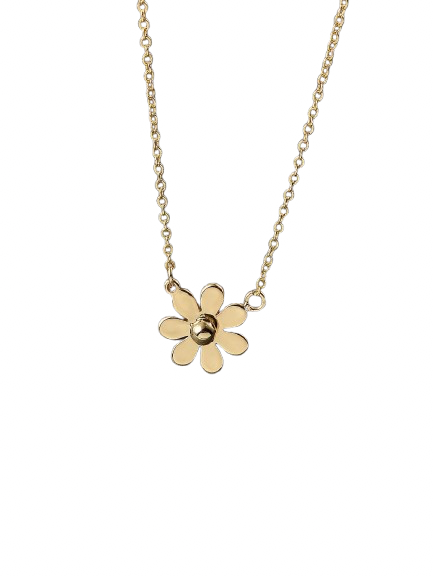 18k Gold Plated Stainless Steel Daisy Necklace