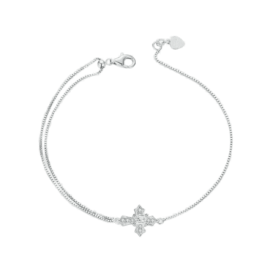 Vintage Shimmering Cross Bracelet