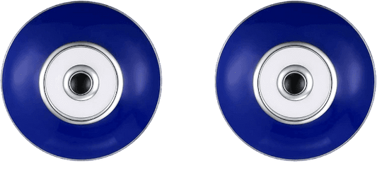 Dark Blue Mati Stud Earrings