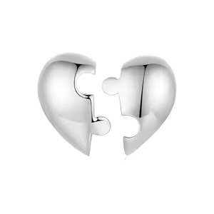 Puzzle Heart Studs