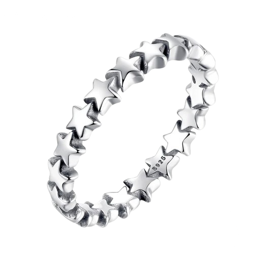 Stackable Trail of Stars Ring