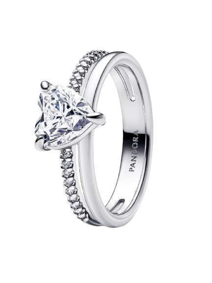 Double Band Heart Ring