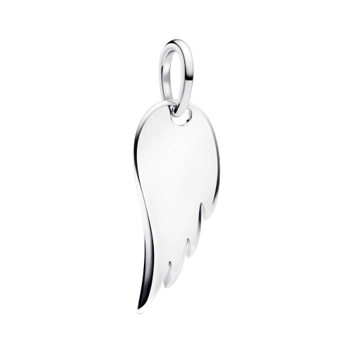 Engraveable Angel Wing Pendant Charm